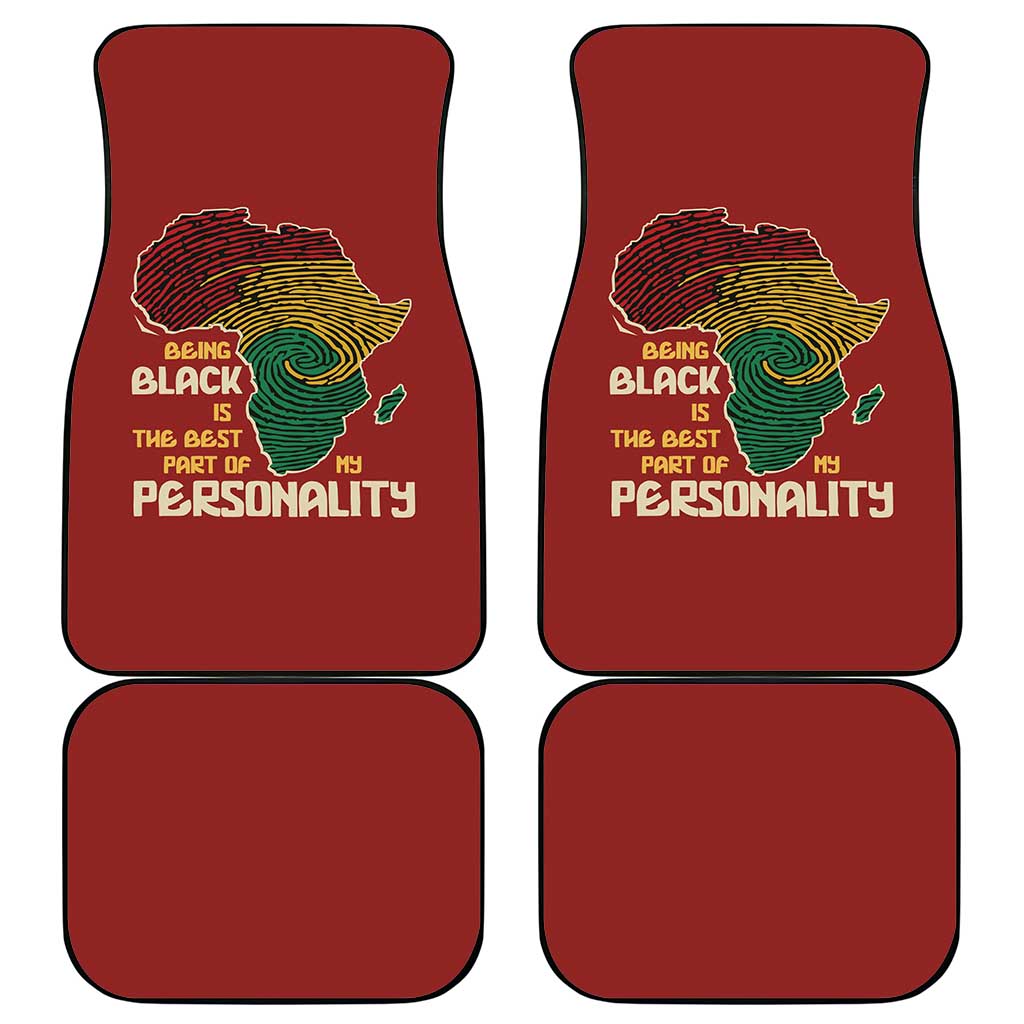 African Map Fingerprint Car Mats Being Black Is The Best Part Of My Personality