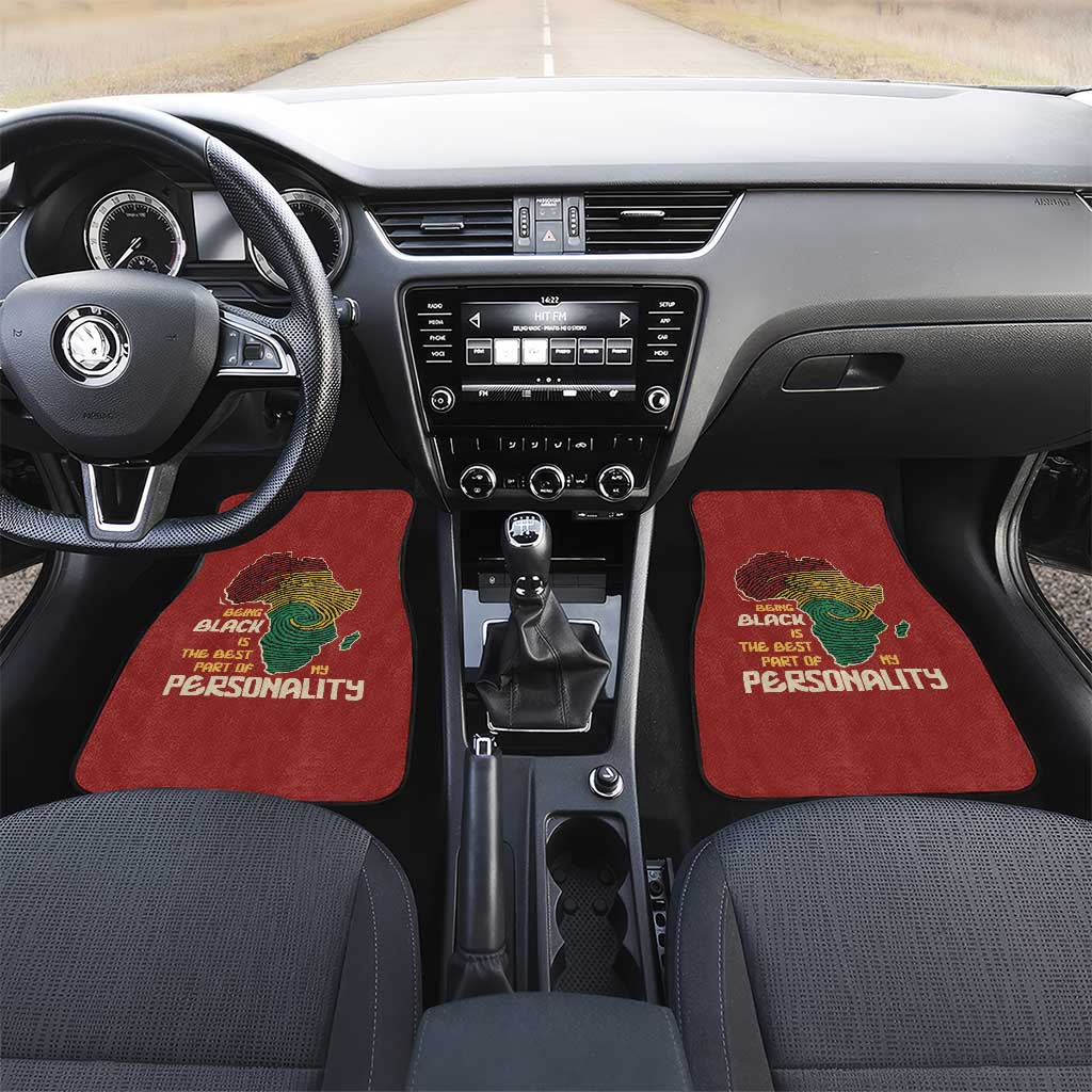 African Map Fingerprint Car Mats Being Black Is The Best Part Of My Personality