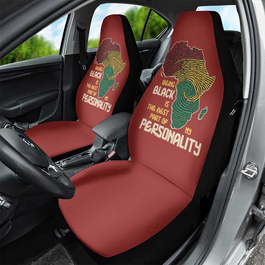 African Map Fingerprint Car Seat Cover Being Black Is The Best Part Of My Personality