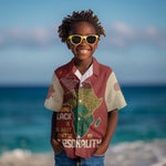 African Map Fingerprint Kid Hawaiian Shirt Being Black Is The Best Part Of My Personality
