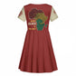 African Map Fingerprint Kid Short Sleeve Dress Being Black Is The Best Part Of My Personality