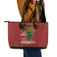 African Map Fingerprint Leather Tote Bag Being Black Is The Best Part Of My Personality