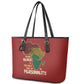 African Map Fingerprint Leather Tote Bag Being Black Is The Best Part Of My Personality
