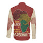 African Map Fingerprint Long Sleeve Button Shirt Being Black Is The Best Part Of My Personality