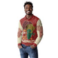 African Map Fingerprint Long Sleeve Polo Shirt Being Black Is The Best Part Of My Personality