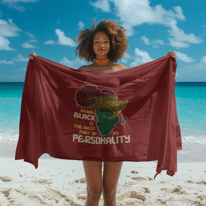 African Map Fingerprint Sarong Being Black Is The Best Part Of My Personality