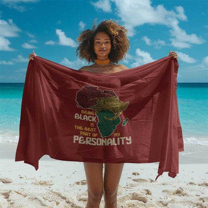 African Map Fingerprint Sarong Being Black Is The Best Part Of My Personality