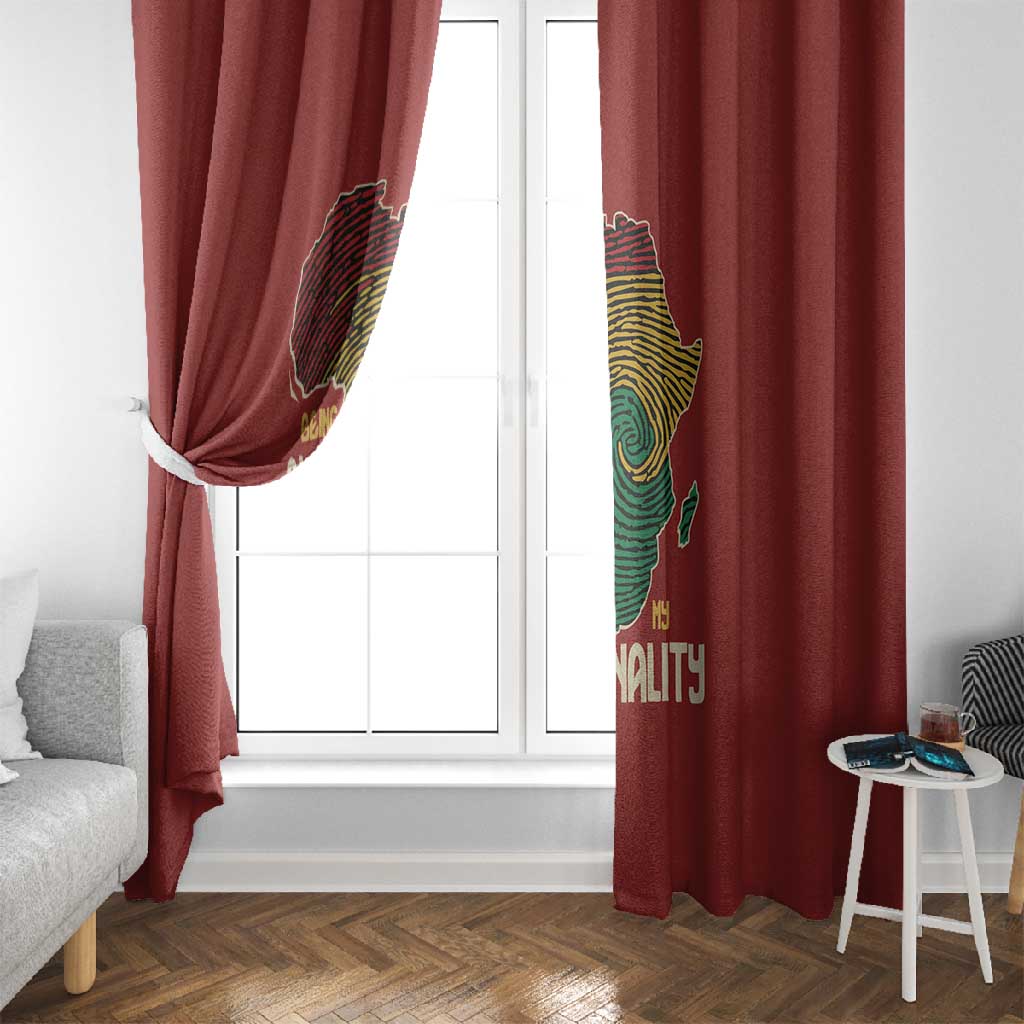 African Map Fingerprint Window Curtain Being Black Is The Best Part Of My Personality