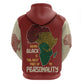 African Map Fingerprint Zip Hoodie Being Black Is The Best Part Of My Personality