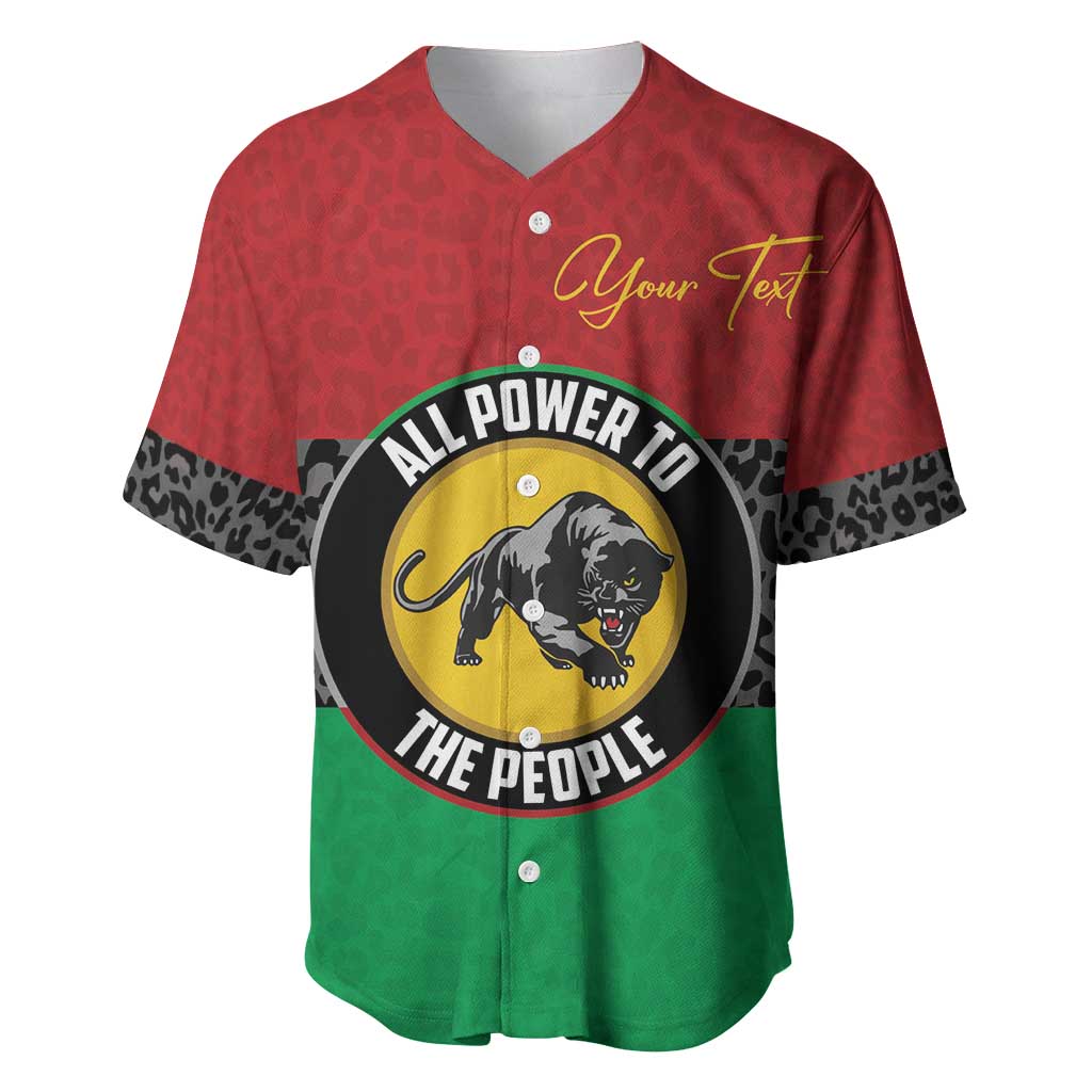 Personalized Pan African Black Panther Baseball Jersey All Power To The People