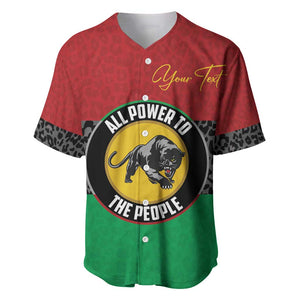 Personalized Pan African Black Panther Baseball Jersey All Power To The People
