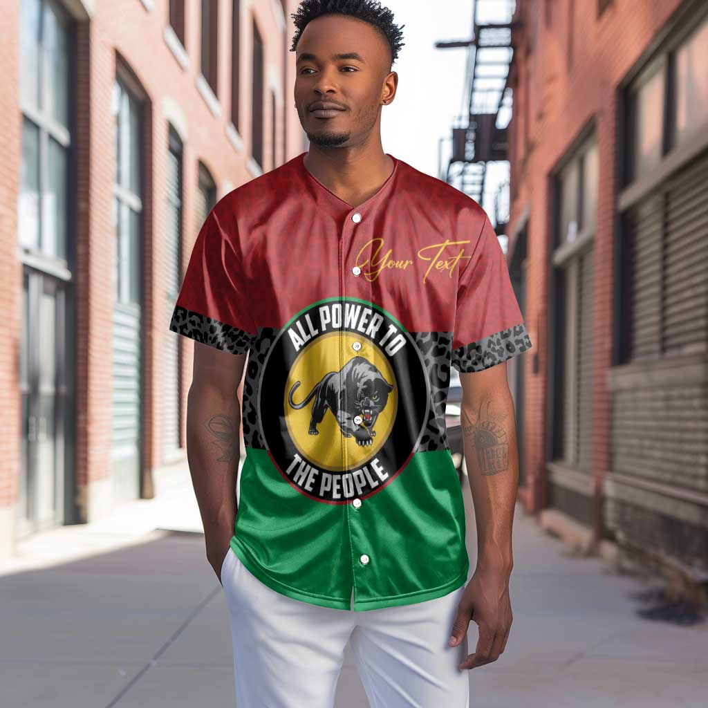 Personalized Pan African Black Panther Baseball Jersey All Power To The People