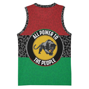 Personalized Pan African Black Panther Basketball Jersey All Power To The People DT03