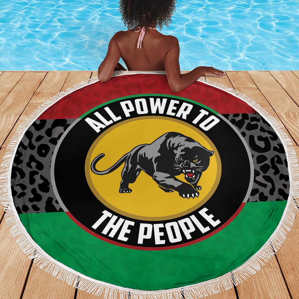 Pan African Black Panther Beach Blanket All Power To The People