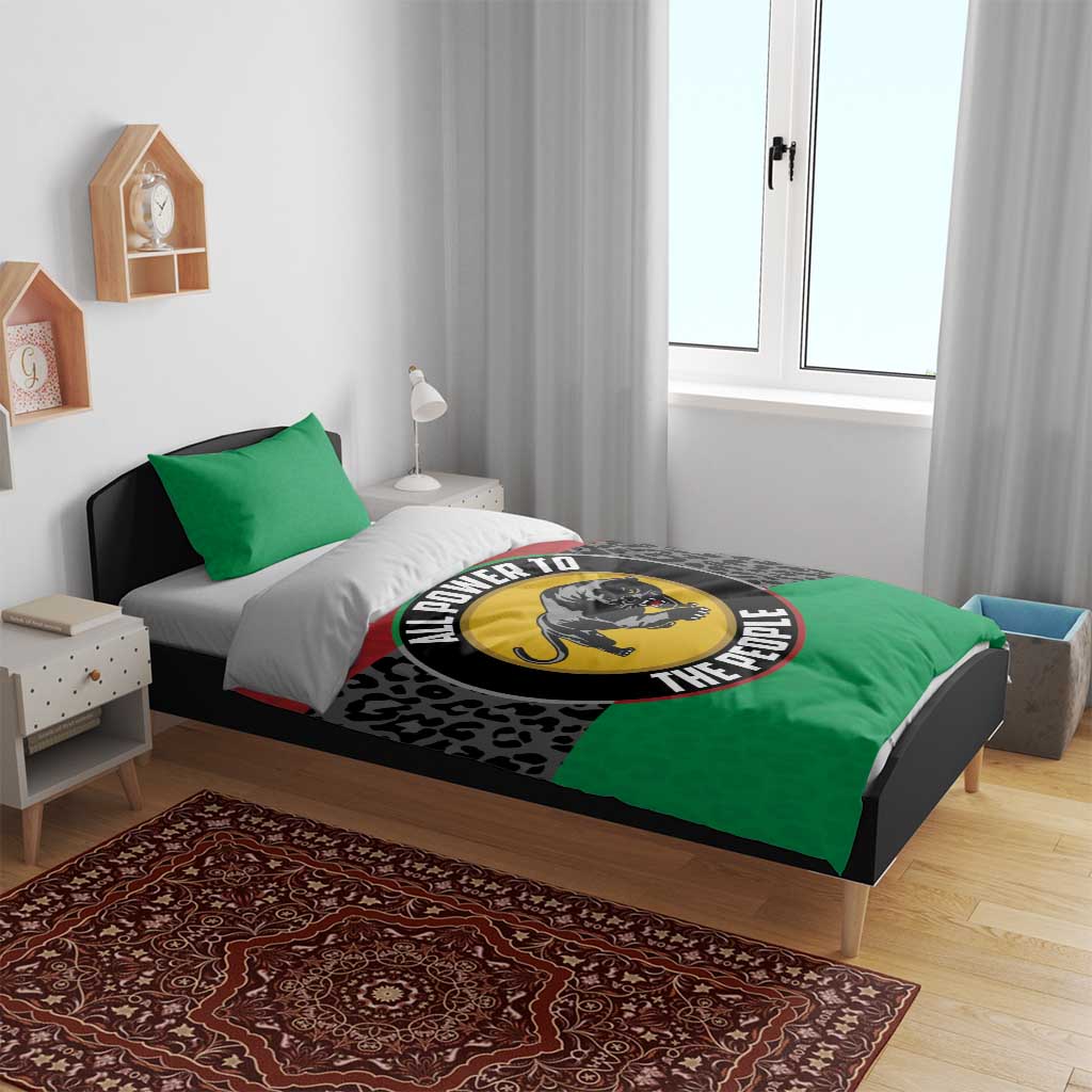 Pan African Black Panther Bedding Set All Power To The People
