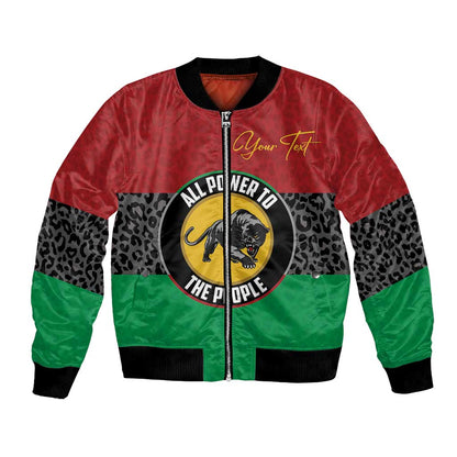 Personalized Pan African Black Panther Bomber Jacket All Power To The People