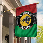 Pan African Black Panther Garden Flag All Power To The People