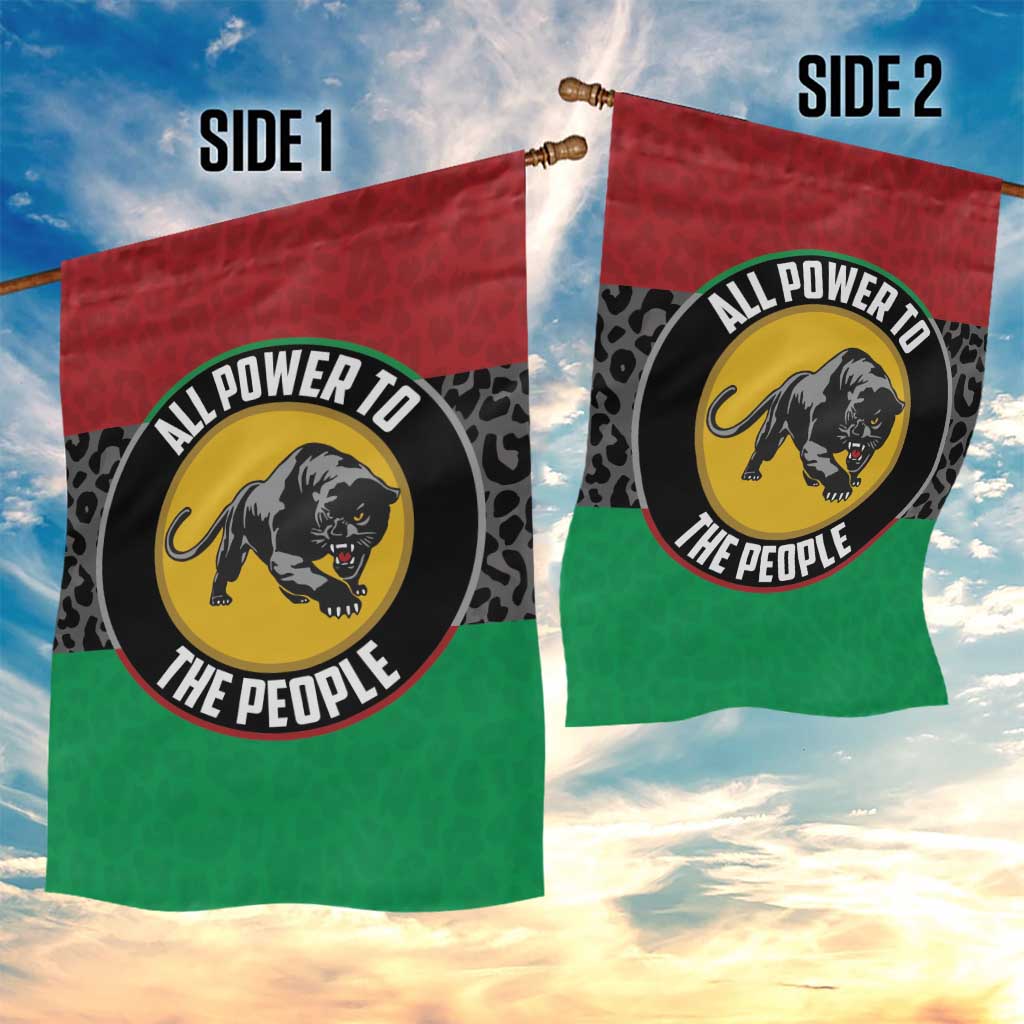 Pan African Black Panther Garden Flag All Power To The People