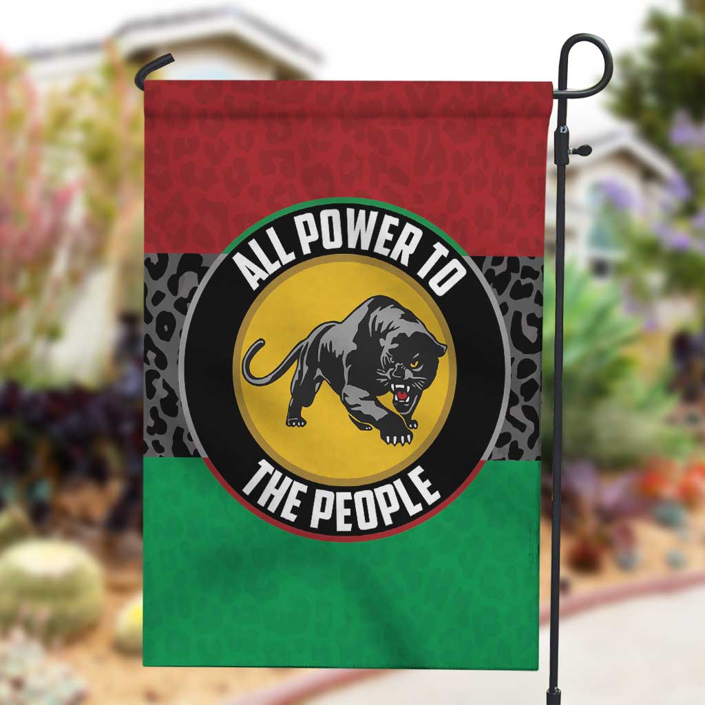 Pan African Black Panther Garden Flag All Power To The People