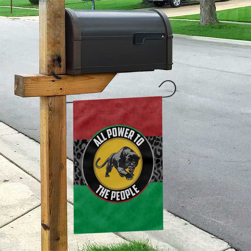 Pan African Black Panther Garden Flag All Power To The People