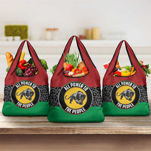 Pan African Black Panther Grocery Bag All Power To The People