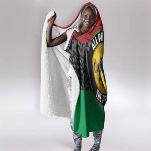 Pan African Black Panther Hooded Blanket All Power To The People