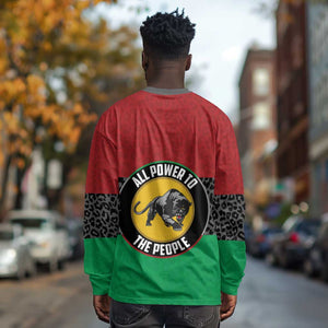 Personalized Pan African Black Panther Long Sleeve Shirt All Power To The People