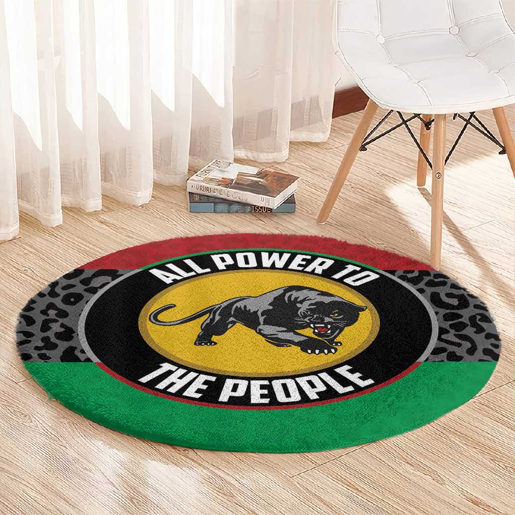 Pan African Black Panther Round Carpet All Power To The People