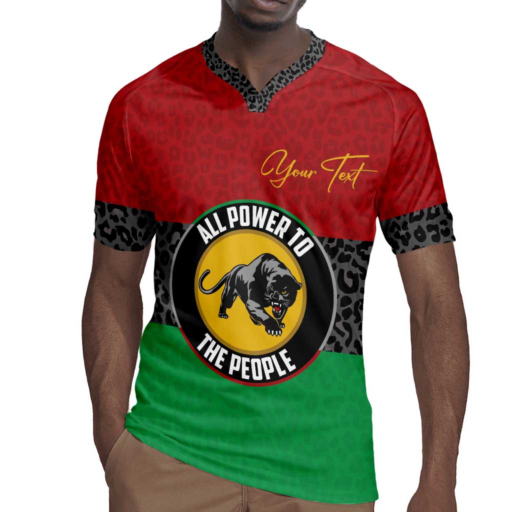 Personalized Pan African Black Panther Rugby Jersey All Power To The People