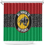 Pan African Black Panther Shower Curtain All Power To The People