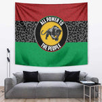 Pan African Black Panther Tapestry All Power To The People