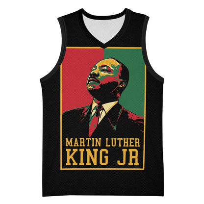 Martin Luther King Jr Basketball Jersey MLK Retro Style DT03