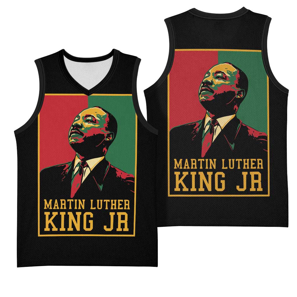 Martin Luther King Jr Basketball Jersey MLK Retro Style DT03