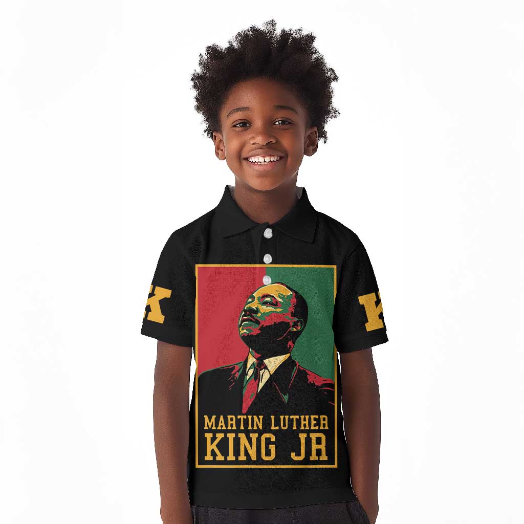 Martin Luther King Jr Kid Polo Shirt MLK Retro Style