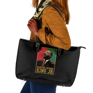 Martin Luther King Jr Leather Tote Bag MLK Retro Style