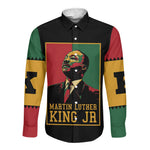 Martin Luther King Jr Long Sleeve Button Shirt MLK Retro Style