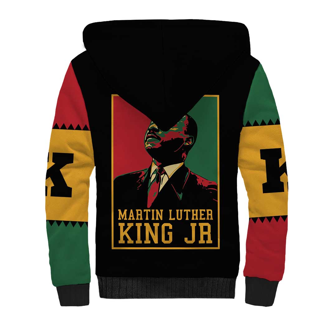 Martin Luther King Jr Sherpa Hoodie MLK Retro Style