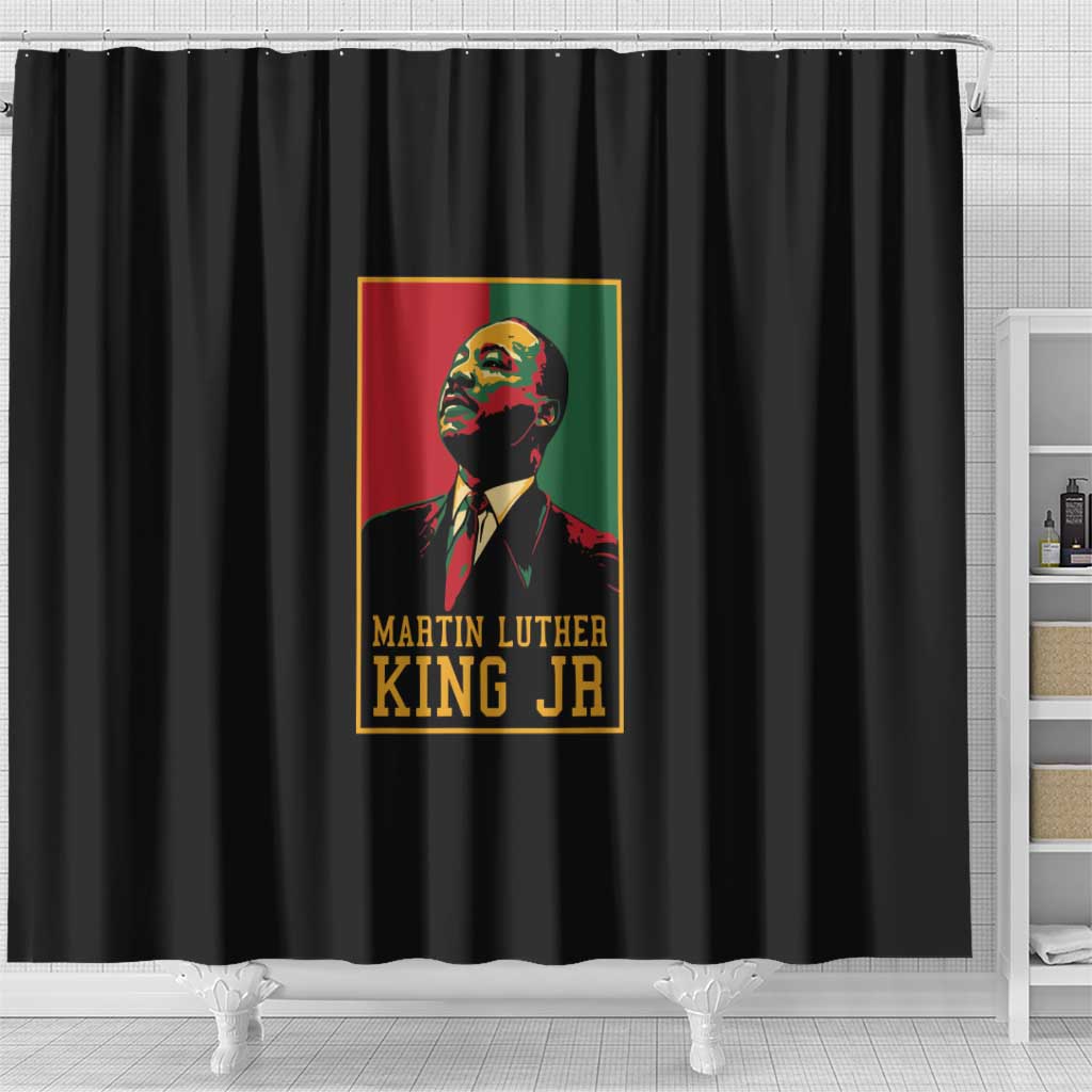 Martin Luther King Jr Shower Curtain MLK Retro Style