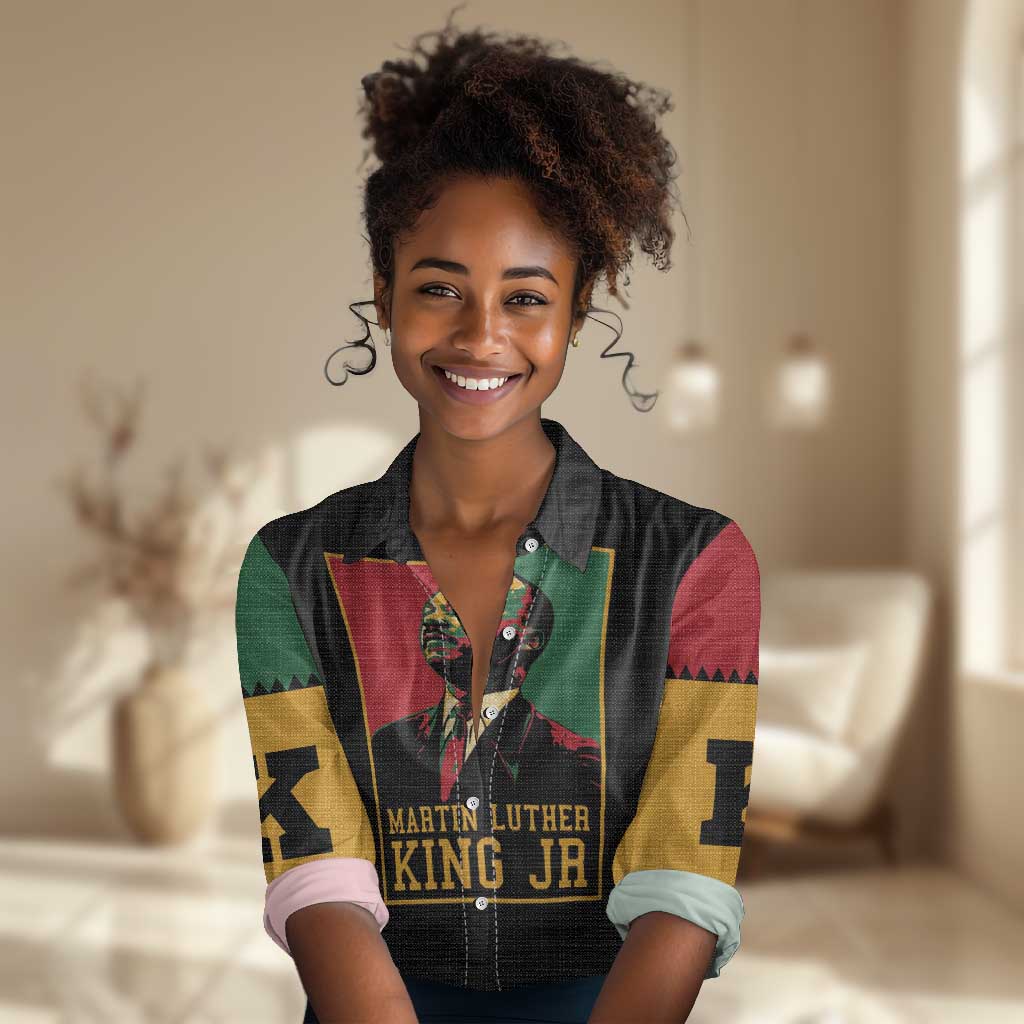 Martin Luther King Jr Women Casual Shirt MLK Retro Style