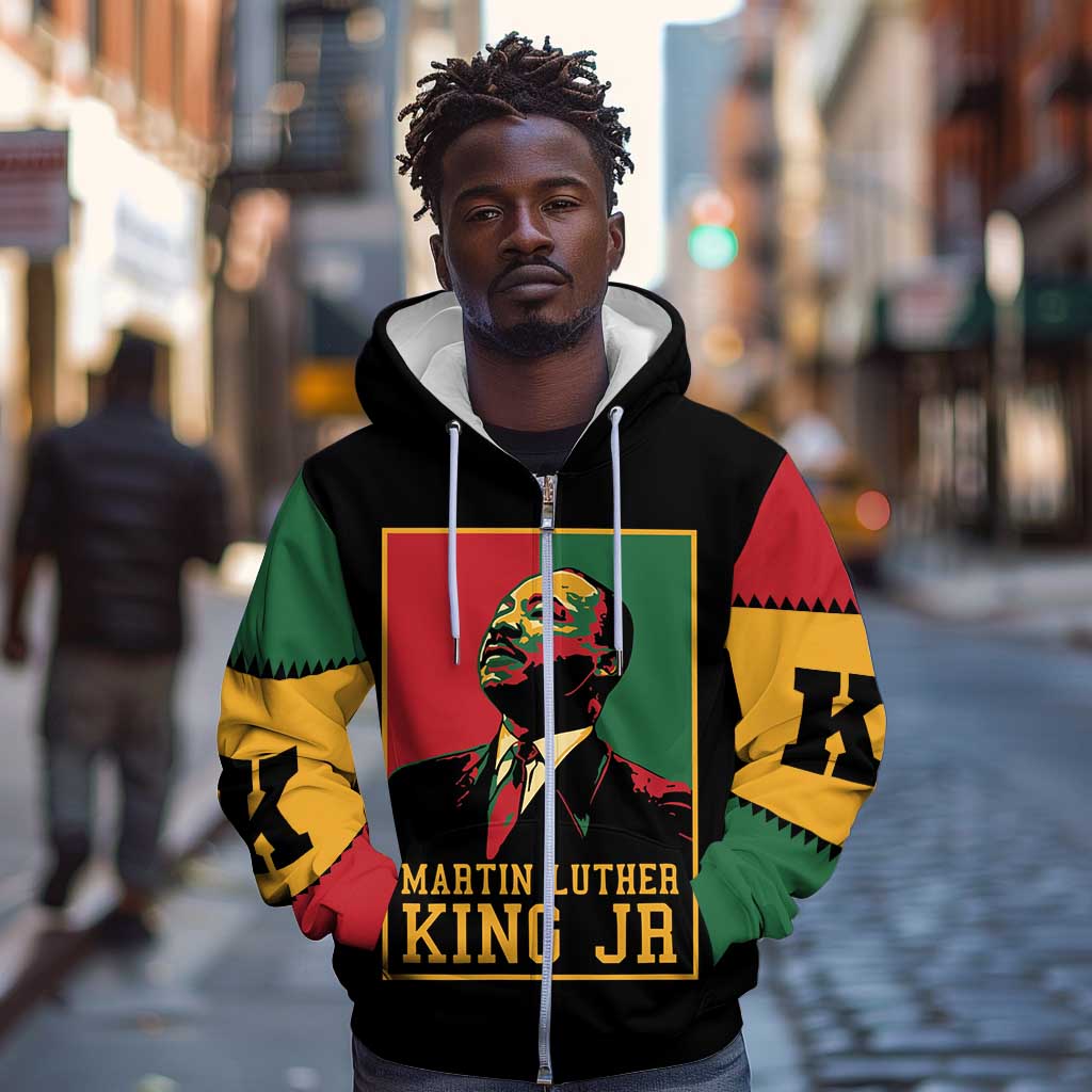 Martin Luther King Jr Zip Hoodie MLK Retro Style