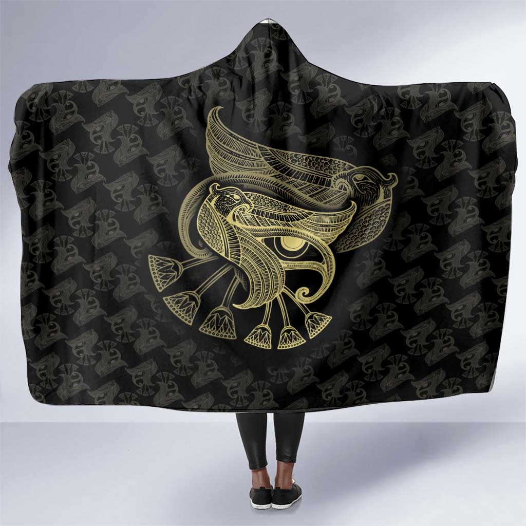 Afro Egypt Hooded Blanket Horus Eyes Egyptian God