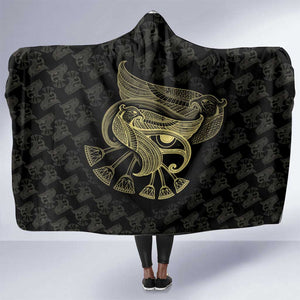 Afro Egypt Hooded Blanket Horus Eyes Egyptian God