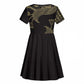 Afro Egypt Kid Short Sleeve Dress Horus Eyes Egyptian God