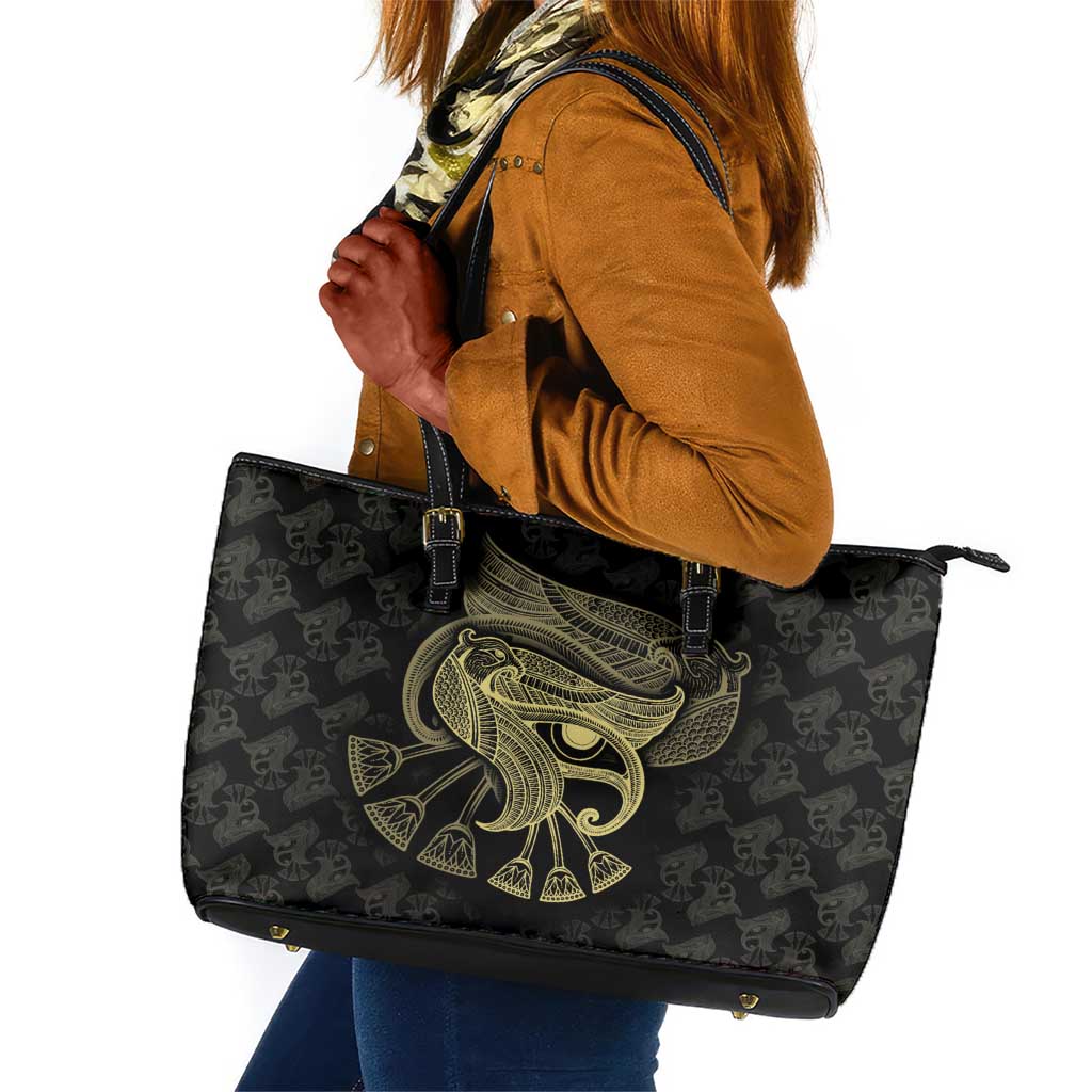 Afro Egypt Leather Tote Bag Horus Eyes Egyptian God