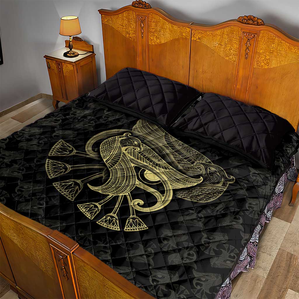 Afro Egypt Quilt Bed Set Horus Eyes Egyptian God