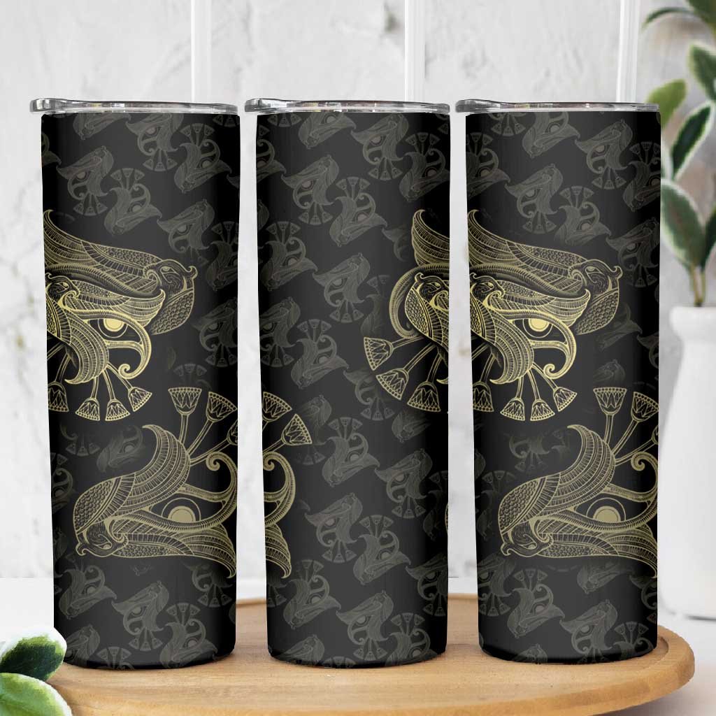 Afro Egypt Skinny Tumbler Horus Eyes Egyptian God