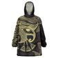 Afro Egypt Wearable Blanket Hoodie Horus Eyes Egyptian God