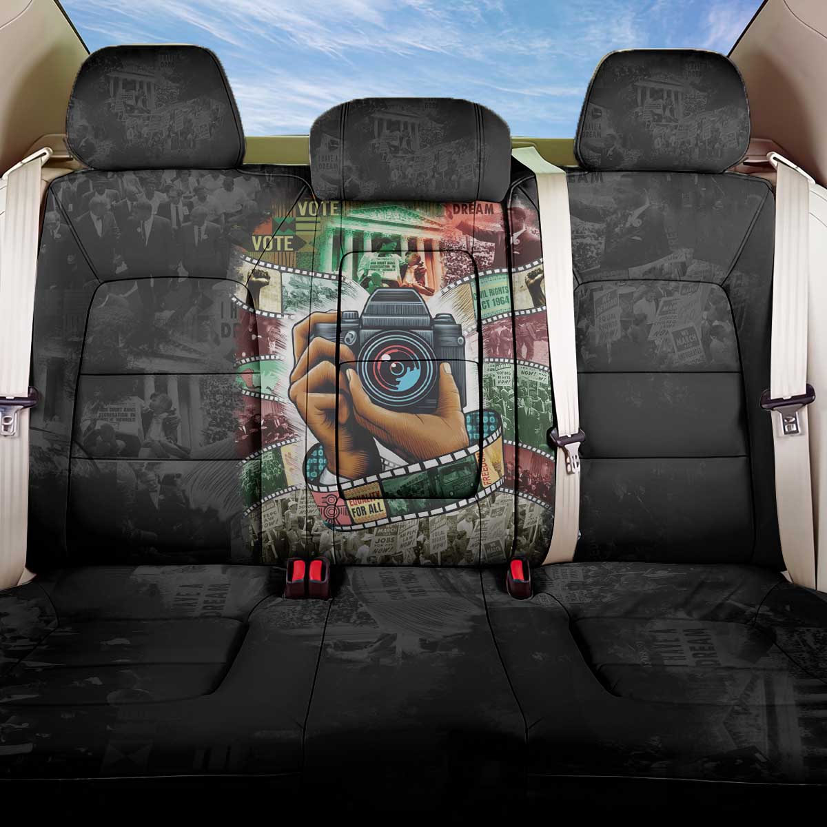 African American Civil Rights Leaders Back Car Seat Cover Heritage in Frames Photography