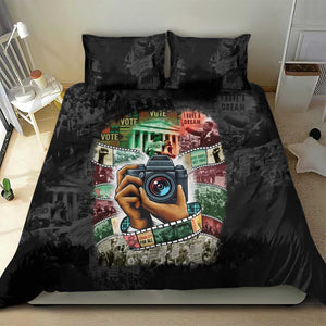 African American Civil Rights Leaders Bedding Set Heritage in Frames Photography