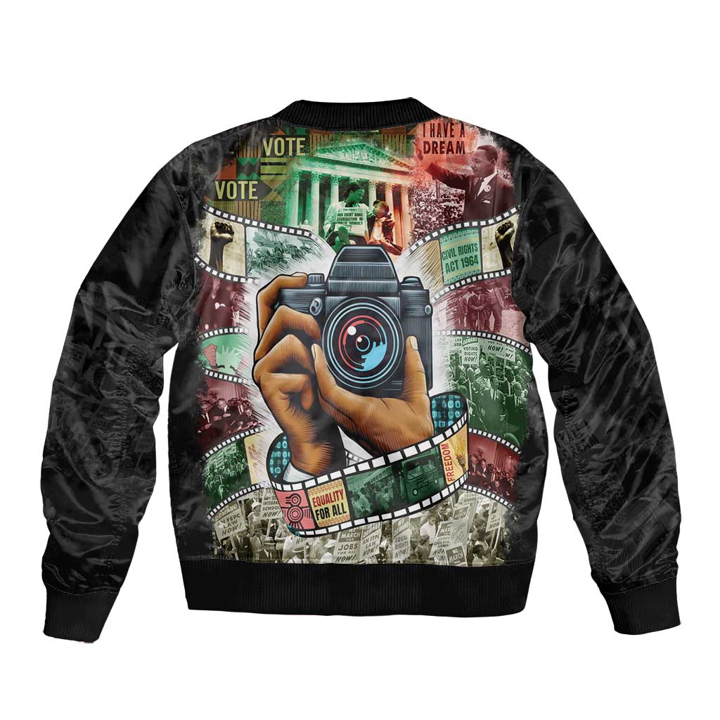 African American Civil Rights Leaders Bomber Jacket Heritage in Frames Photography